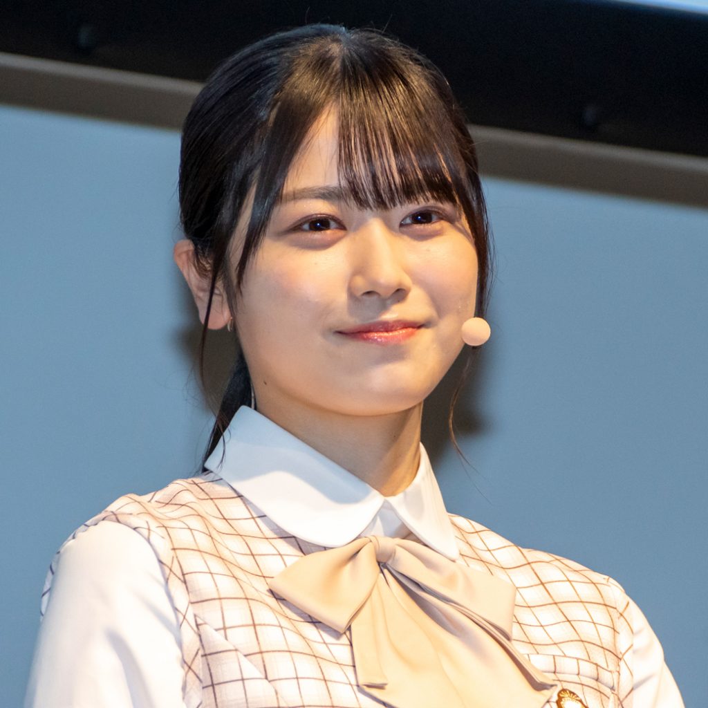「Sony presents DinoScience ~ララミディア大陸の恐竜物語~」記者発表会に出席した日向坂46丹生明里