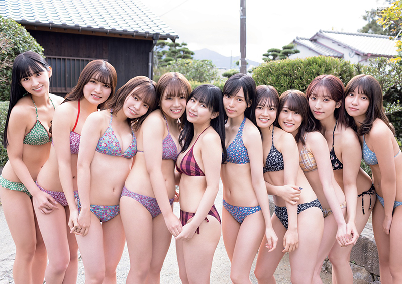 「B.L.T.2022年2月号増刊　B.L.T.×HKT48グラビアSP版」別冊付録①：本村碧唯＆神志那結衣＆渕上舞＆栗原紗英＆田中美久＆山下エミリー＆運上弘菜＆小田彩加＆武田智加＆松本日向（HKT48）両面超ビッグポスター（裏）
