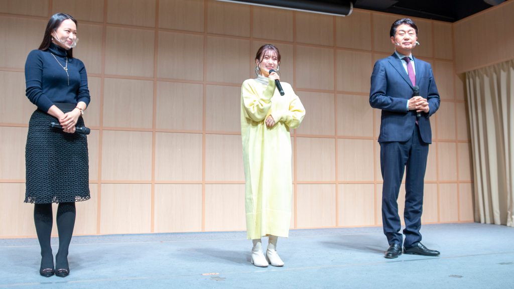 映画「サウナ女子のススメ」(仮)の製作発表会見に出席した市川美織