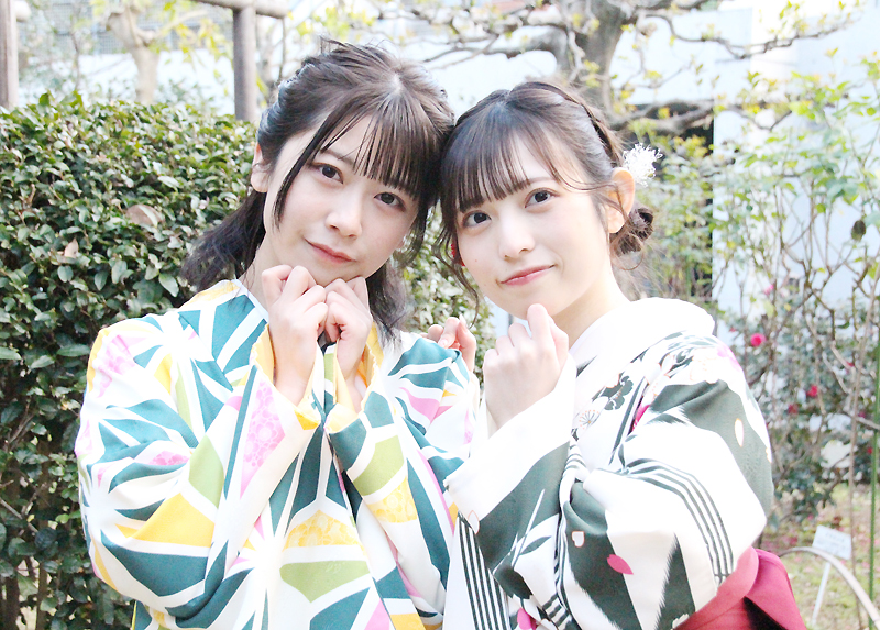 I MY ME MINEの櫻井もえ、本多しおりが「近代麻雀着物祭in鳩山会館」に参加