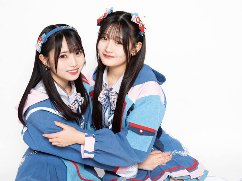 「BUBKA1月号」に登場しているHKT48竹本くるみと石橋颯