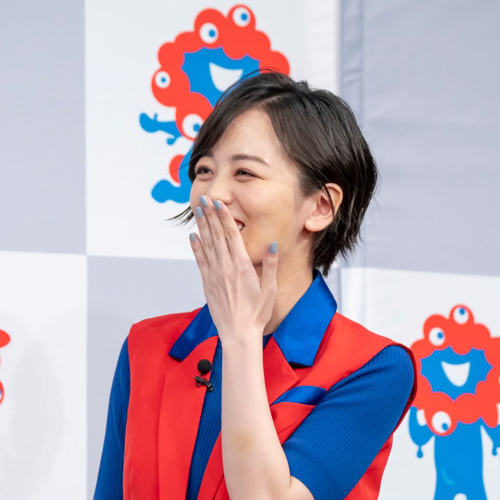 伊原六花が「ミャクミャクぽん!PR動画記者発表会」に出席