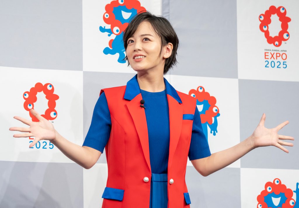 伊原六花が「ミャクミャクぽん!PR動画記者発表会」に出席