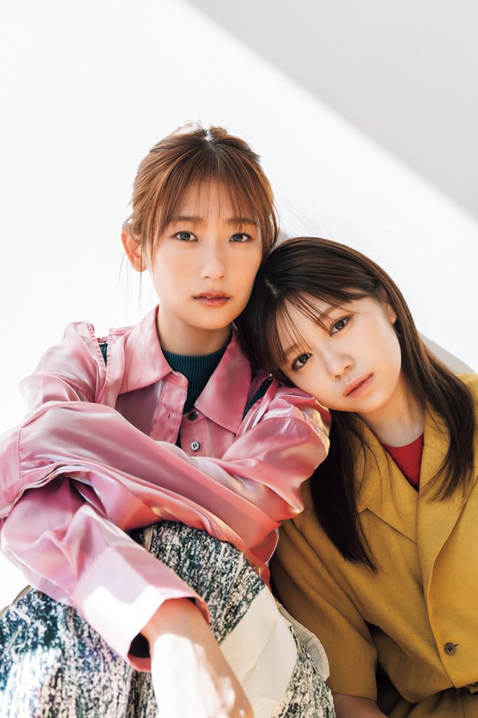 『週刊少年マガジン17号』に登場している櫻坂46井上梨名・武元唯衣