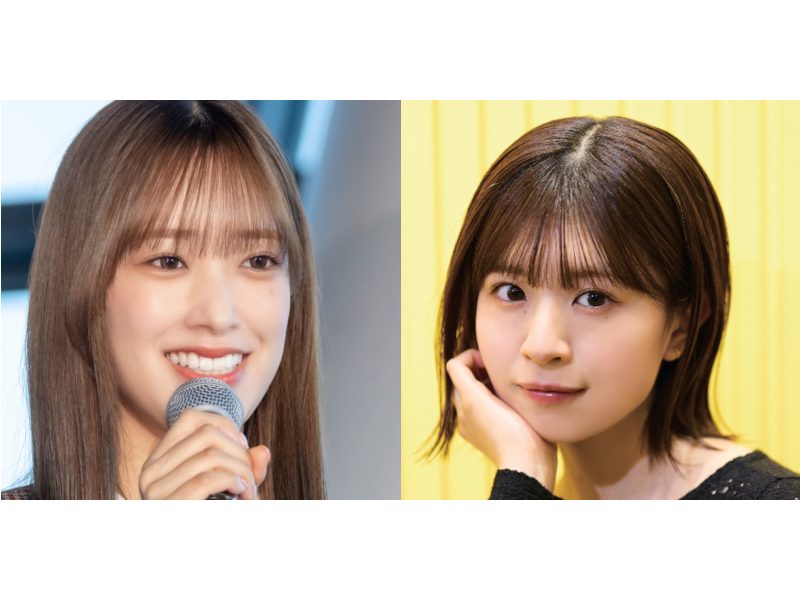 日向坂46の佐々木久美(左)と松田好花(右)