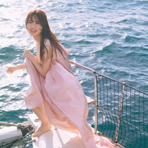 乃木坂46筒井あやめ、ピンクのロングドレス姿はまさに女神様…1st写真集『感情の隙間』より先行カット第4弾到着