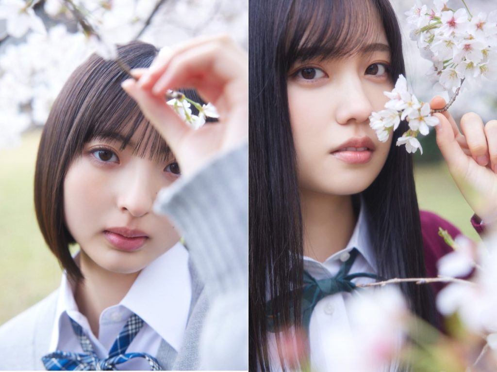 櫻坂46四期生の山田桃実(左)&勝又春(右)
