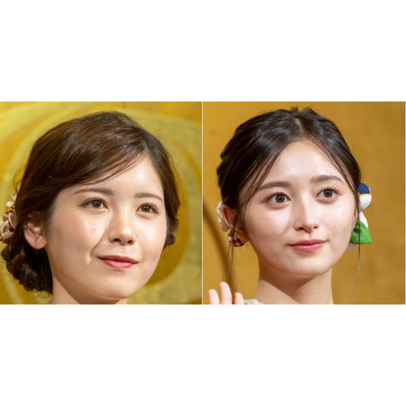 乃木坂46の筒井あやめ(左)と井上和(右)