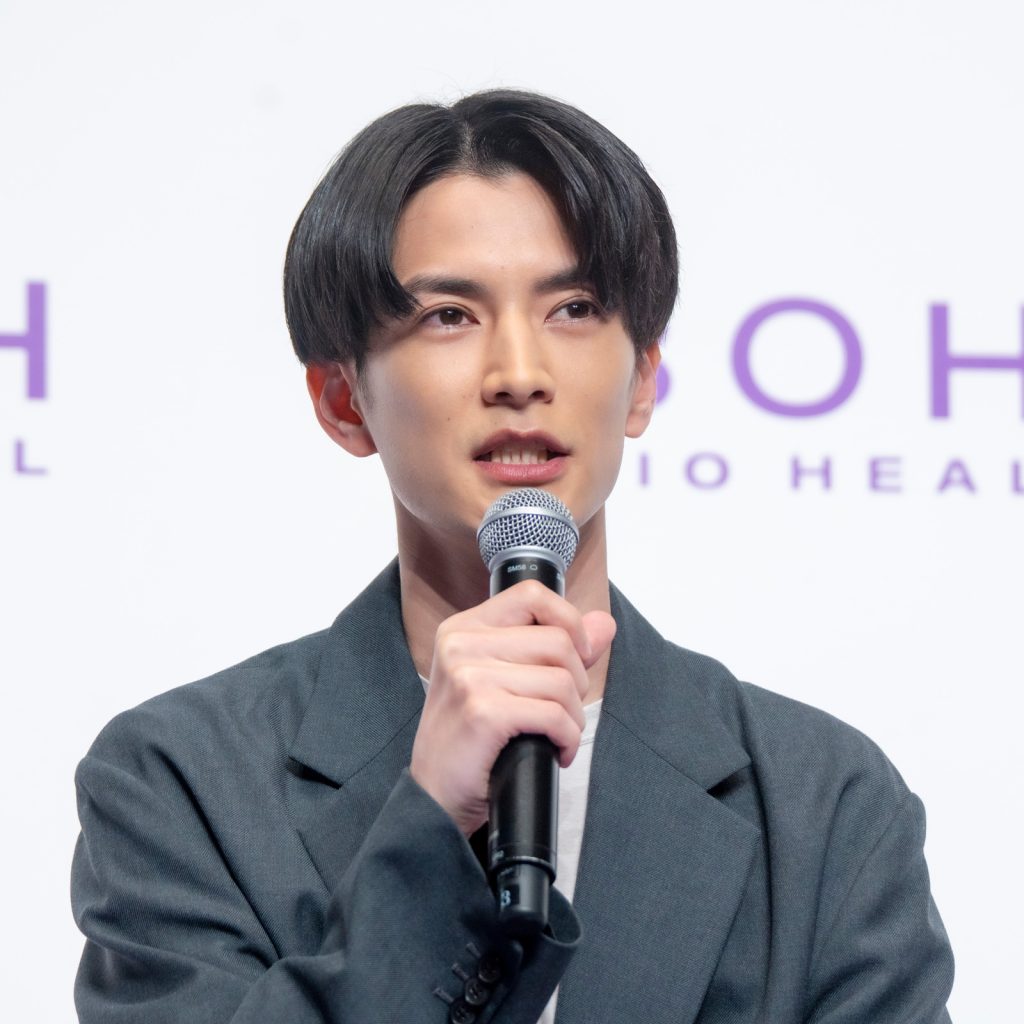 「BIOHEAL BOH 新アンバサダー就任発表会」に出席した渡邊圭祐
