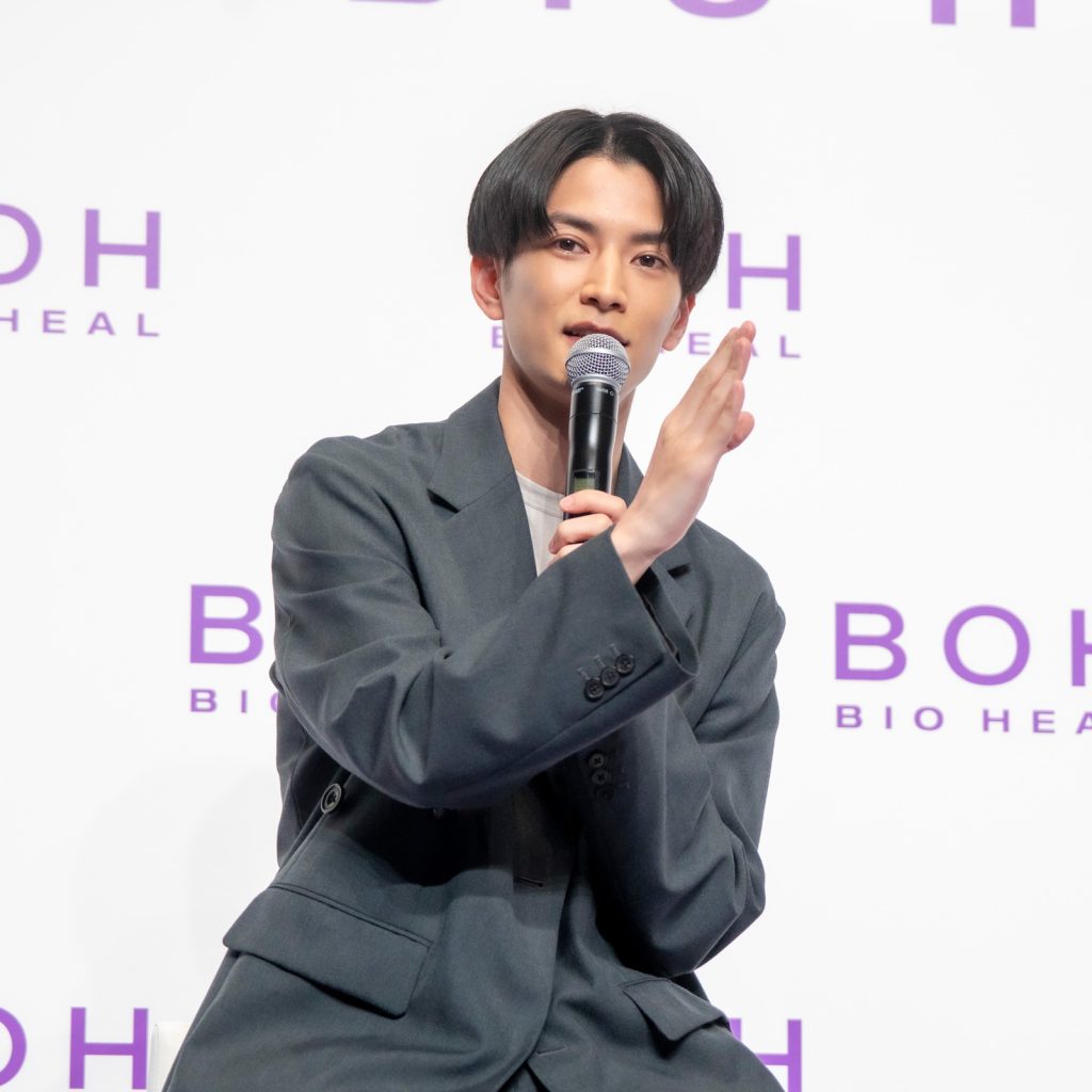 「BIOHEAL BOH 新アンバサダー就任発表会」に出席した渡邊圭祐