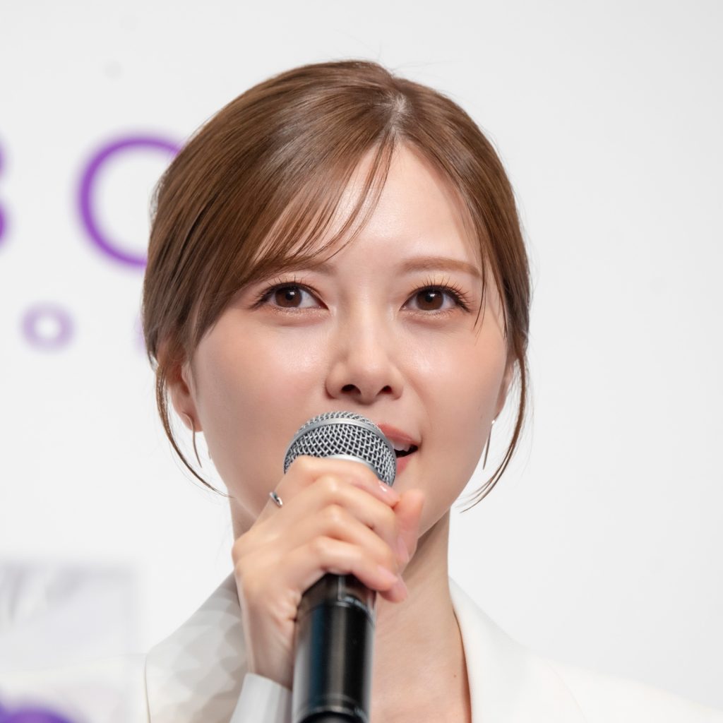 「BIOHEAL BOH 新アンバサダー就任発表会」に出席した白石麻衣