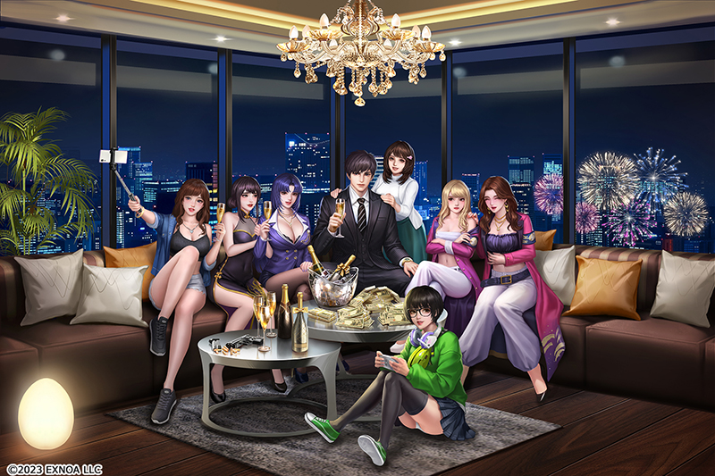 アウトローハーレム系経営RPG『ハーレムオブトーキョー』キービジュアル