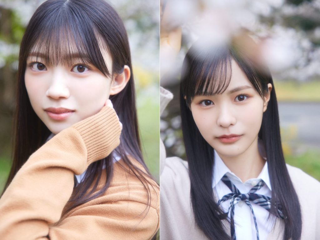 櫻坂46四期生の佐藤愛桜(左)と中川智尋(右)