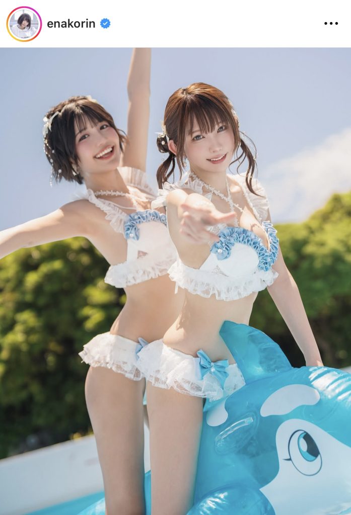 プールで楽しそうなえなこ&南あみ