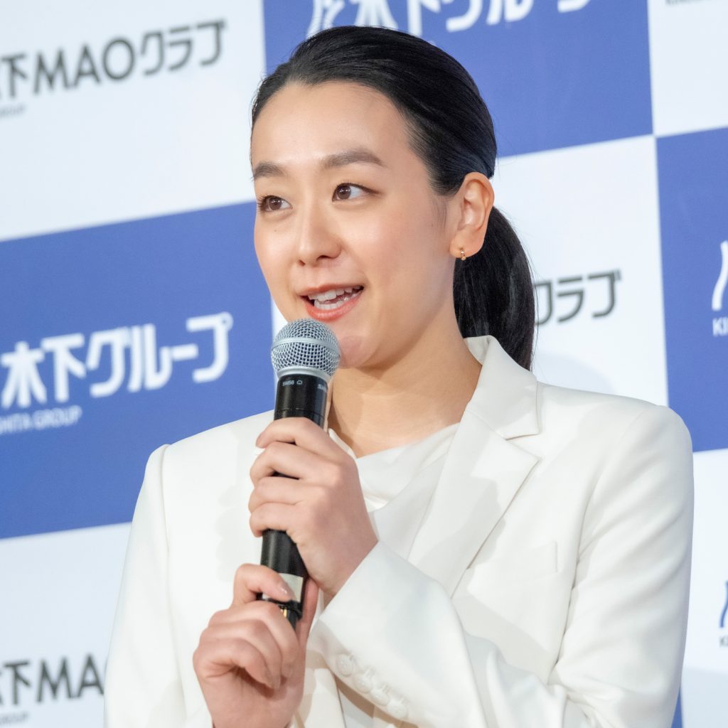 「木下MAOアカデミー」設立発表会に出席した浅田真央