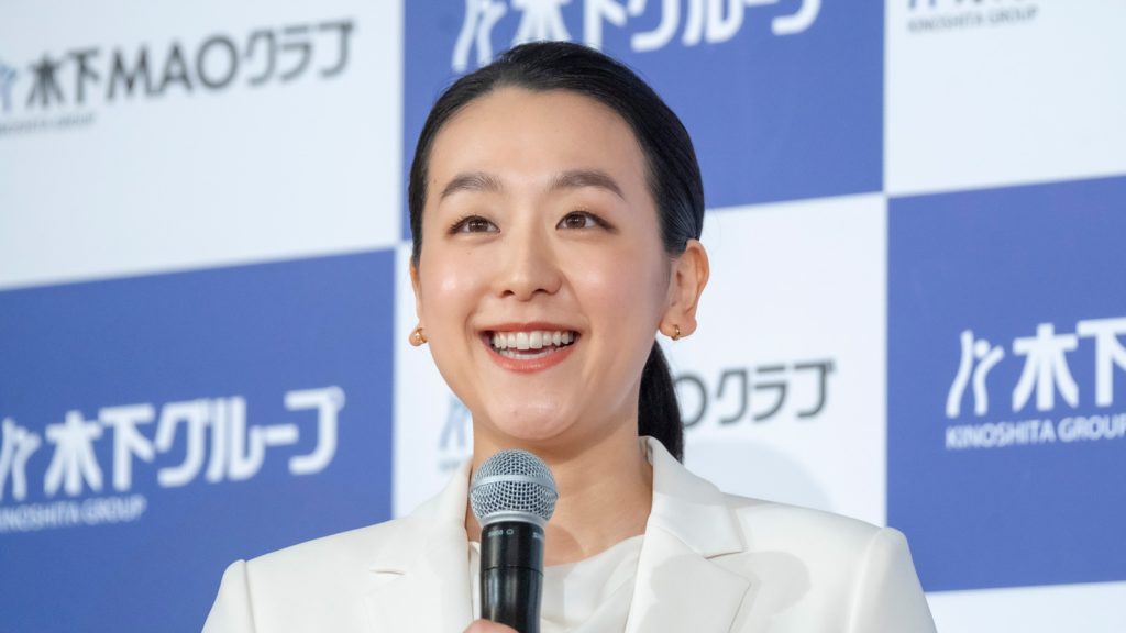 「木下MAOアカデミー」設立発表会に出席した浅田真央