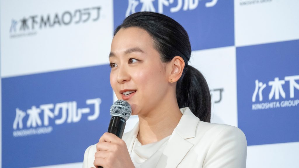 「木下MAOアカデミー」設立発表会に出席した浅田真央