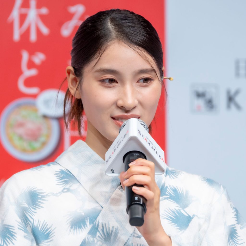 土屋太鳳が「どうとんぼり神座新CM&夏休みこども0円キャンペーン発表会」に出席