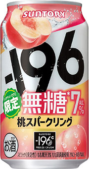 -196無糖 桃スパークリング 350ml 24本 ［サントリー チューハイ ALC.7%］