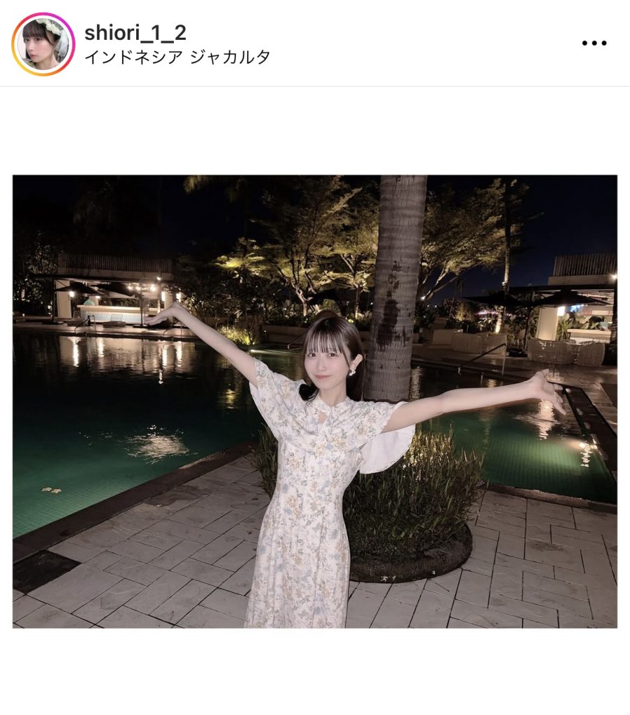 本多しおりがインドネシア・ジャカルタで羽を伸ばす