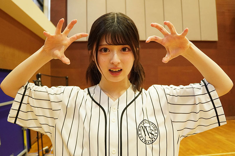 『ホワスピ夏合宿 in 熱海』より『DAY2』体力測定優勝後ガッツポーズを見せるHANNA