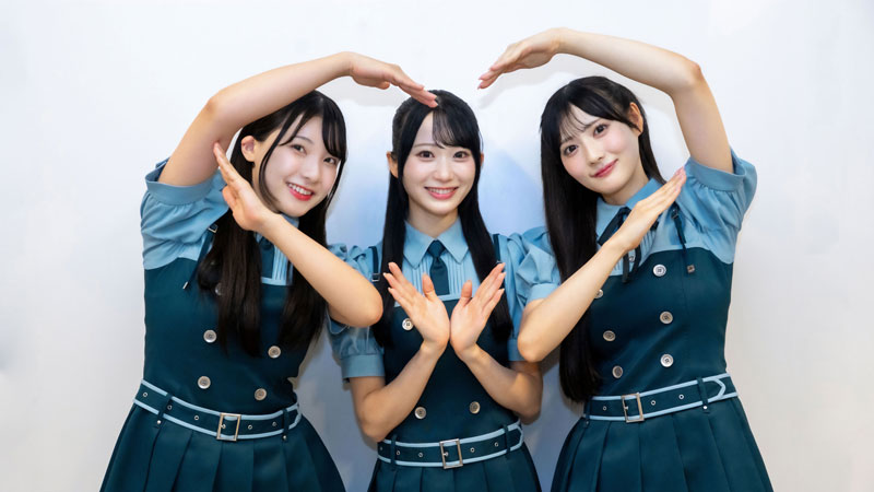 インタビューに応じたRain Tree仲俣美希、橋本真希、佐藤莉華(左から)