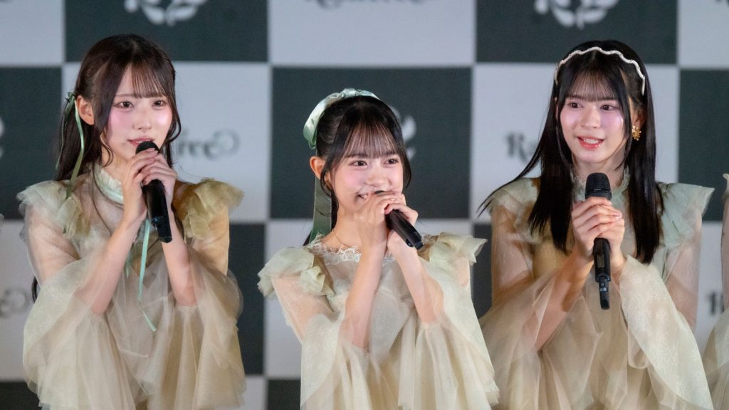 Rain Tree 3rdデジタルシングル『好きだよとどっちが先に言うのか?』リリースイベントより綾瀬ことり、鈴野みお、永瀬真梨