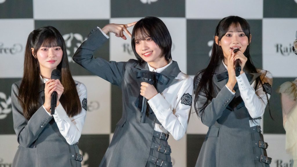 Rain Tree 3rdデジタルシングル『好きだよとどっちが先に言うのか?』リリースイベントより水野乃愛、吉川海未、佐藤莉華