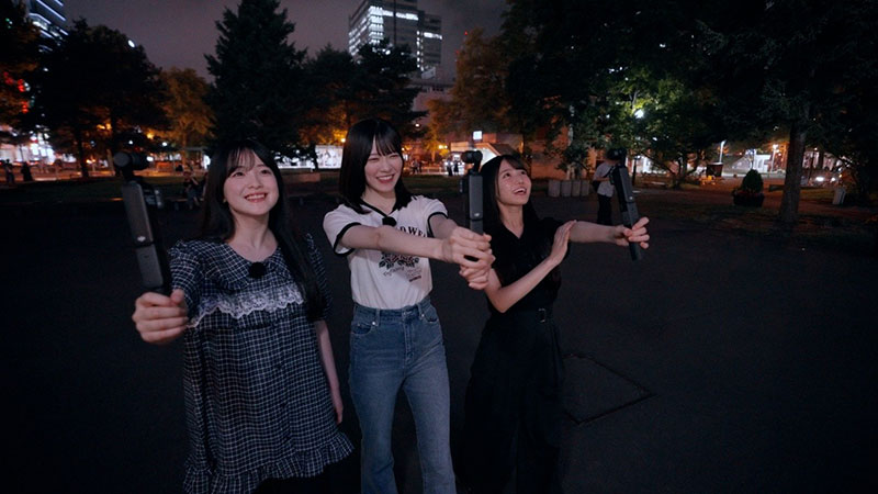 食後のお散歩、夜のさっぽろテレビ塔へ