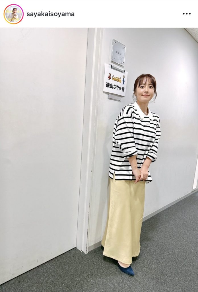 ボーダーのシャツが涼しげな衣装で関西テレビ「ウラマヨ！」に登場