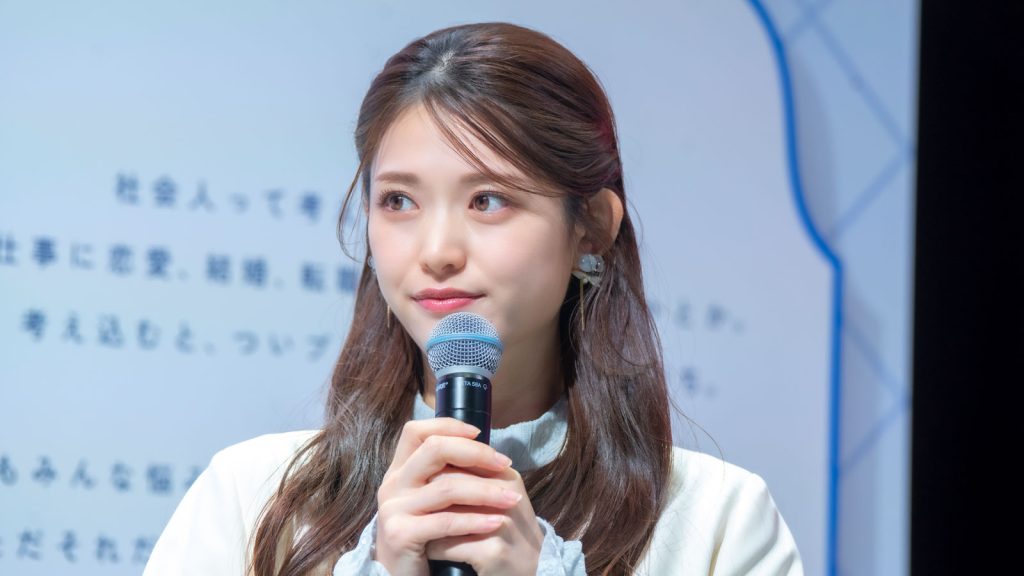 松村沙友理が日本生命『＃みんなの社会人ブルー展』オープニングイベントに出席