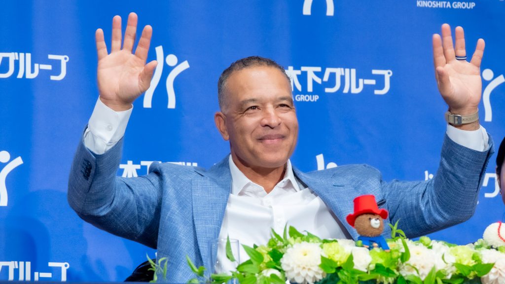 木下グループ新CM発表会に出席した『ロサンゼルス・ドジャース』デーブ・ロバーツ監督