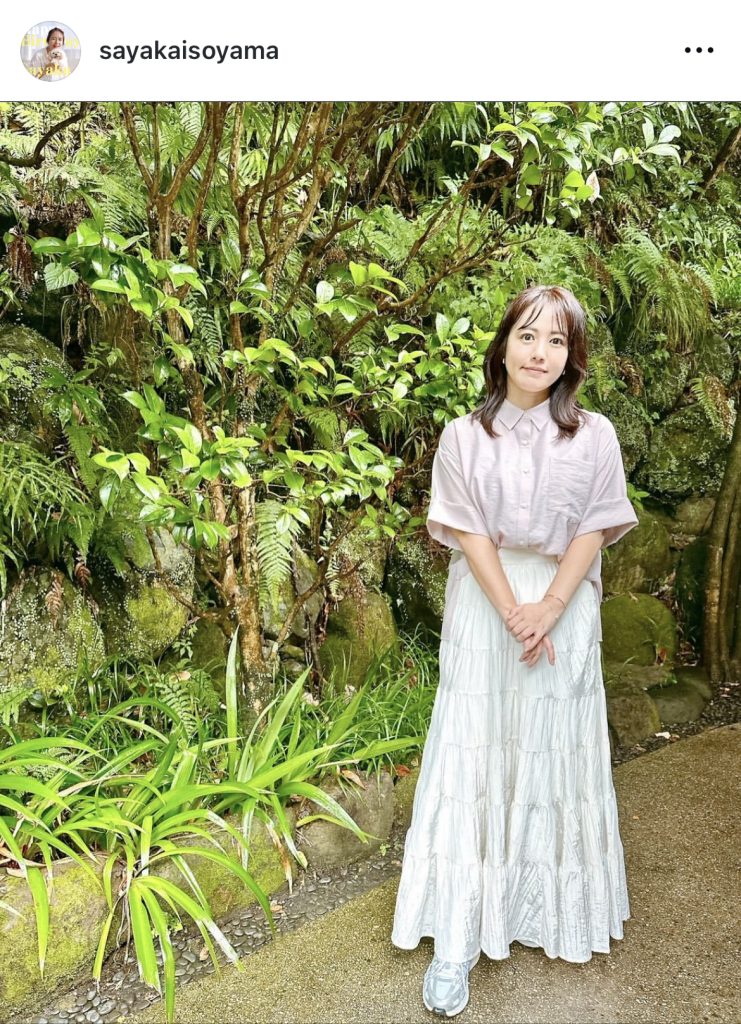 フジテレビ系「なりゆき街道旅」でのロングスカートが似合う1枚