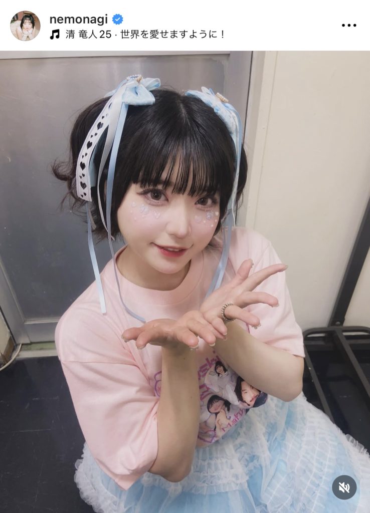 リボン&ハーフツインがすごく似合う根本凪