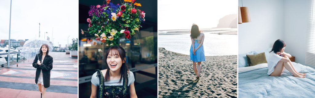 櫻坂46・松田里奈1st写真集『まつりの時間』(幻冬舎)裏表紙カット4種