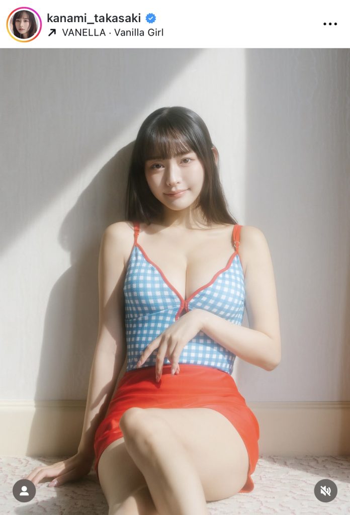 朝日を浴びてたたずむ高崎かなみ