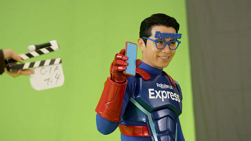 藤森慎吾が出演する「楽天24エクスプレス」TVCMメイキングより