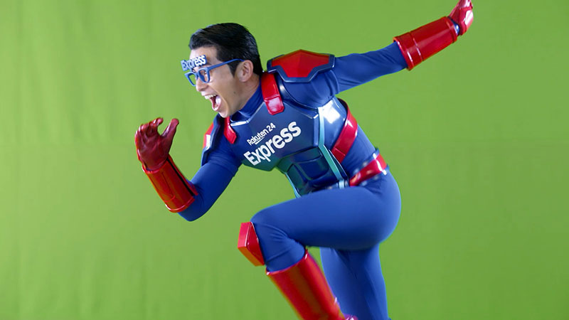 藤森慎吾が出演する「楽天24エクスプレス」TVCMメイキングより