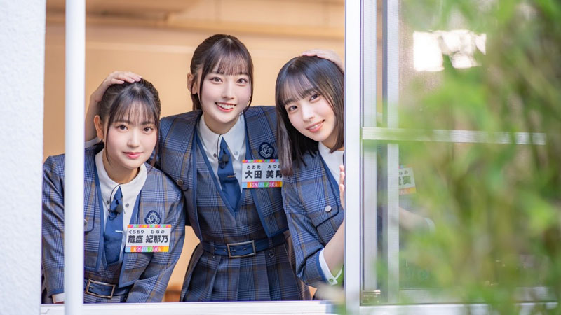 さまざまなシーンで活躍してきた日向坂46五期生たち。左から蔵盛妃那乃、大田美月、大野愛実