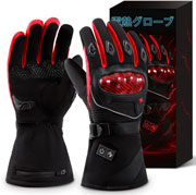 電熱グローブ 11.1V バイク グローブ 冬【高強度カーボンファイバーシェル】 手全体が発熱 4段階温度調節 防寒防水 男女兼用 PSE認証済