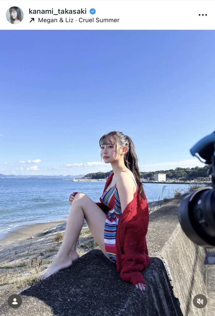 グラビア撮影での1コマ