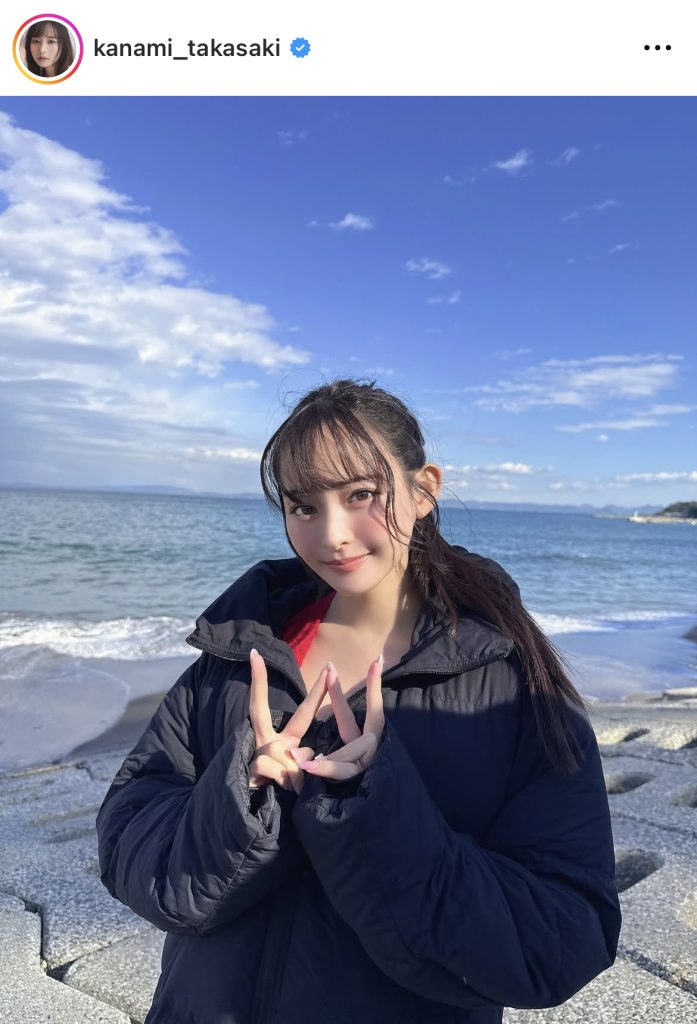 海でのグラビア撮影の1コマ