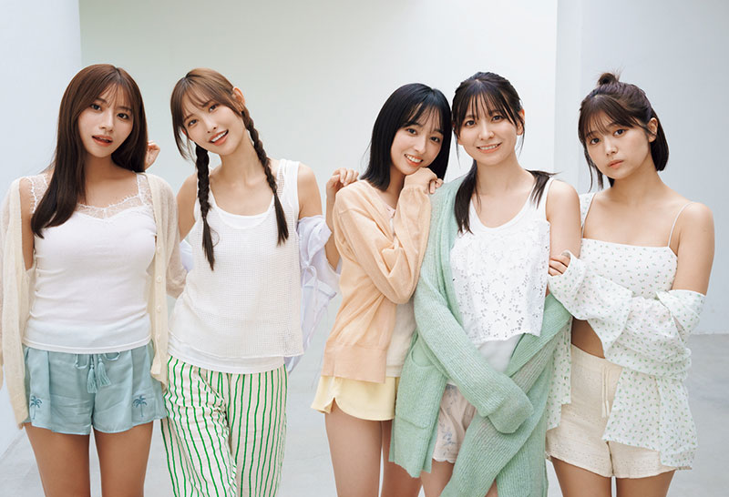 『週刊少年マガジン6号』に登場している神山みれい、あのん、渚のん、花城奈央、北野瑠華