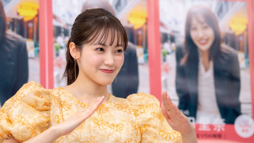 1st写真集『まつりの時間』に出席した櫻坂46・松田里奈