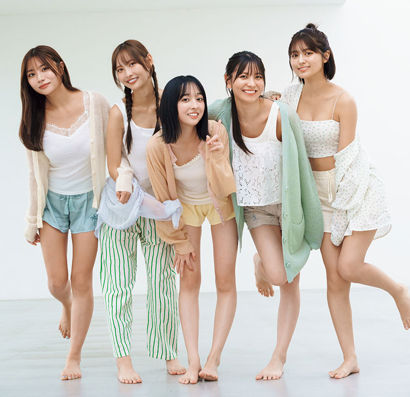 『週刊少年マガジン6号』に登場している神山みれい、あのん、渚のん、花城奈央、北野瑠華