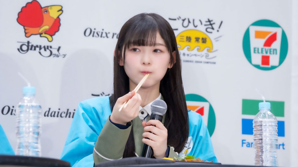 「ごひいき！三陸常磐キャンペーン『三陸常磐食べようフェア2026』コラボ商品プレス向け発表会」に出席した櫻坂46・山川宇衣