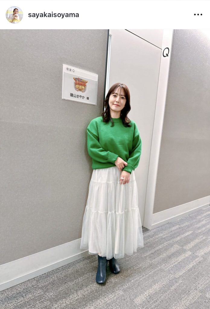 テレビ朝日系「プロ野球総選挙」にはグリーンのニットで出演