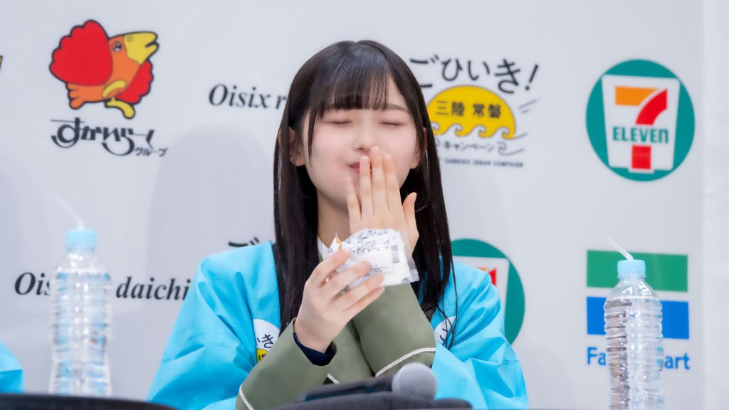 「ごひいき！三陸常磐キャンペーン『三陸常磐食べようフェア2026』コラボ商品プレス向け発表会」に出席した櫻坂46・山川宇衣