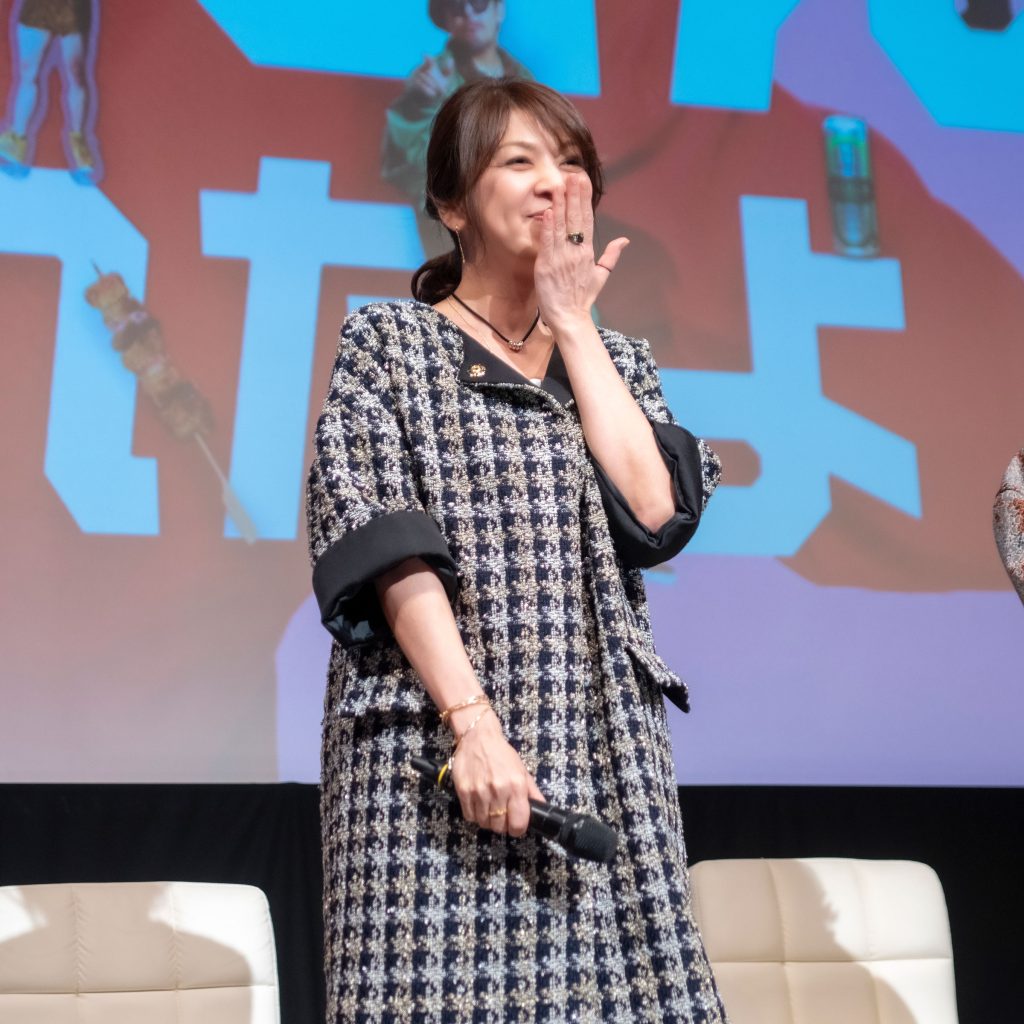 ドラマ『こないだおばさんって言われたよ』完成披露イベントに出席した飯島直子