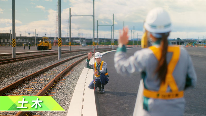 仙建工業株式会社の新CMに出演する久保史緒里